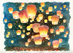 PCR050_sky lanterns_千燈齊揚_SLCW_火車頭顏坊明信片